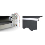 Instahut Retractable Outdoor Arm Awning 2 x 1.5M - Grey