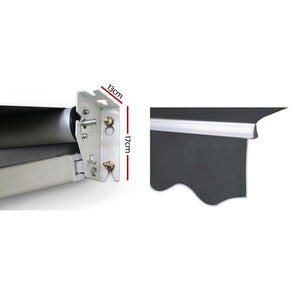 Instahut Retractable Outdoor Arm Awning 2 x 1.5M - Grey