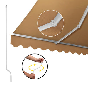 Instahut 3M x 2.5M Outdoor Folding Arm Awning - Beige