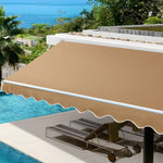 Instahut 3M x 2.5M Outdoor Folding Arm Awning - Beige