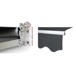 Instahut Retractable Outdoor Arm Awning 4 x 2.5M - Grey