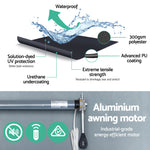 Instahut Motorised 2x1.5m Folding Arm Awning - Grey