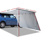 Weisshorn Car Shade Awning 2 X 3M W/ Extension 3 X 2M   Grey