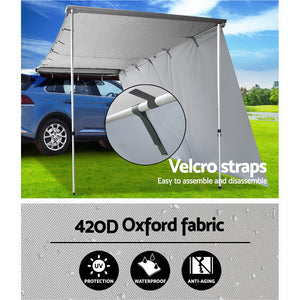 Weisshorn Car Shade Awning 2 X 3M W/ Extension 3 X 2M   Grey