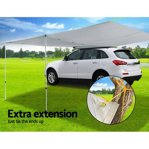 Weisshorn Car Shade Awning 2 X 3M W/ Extension 3 X 2M   Grey