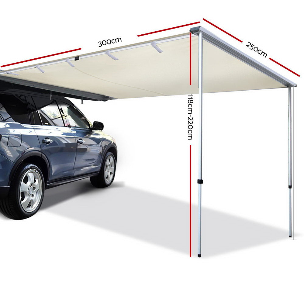 Car Shade Awning 2.5 x 3M - Beige