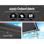 Car Shade Awning 2.5 x 3M - Charcoal Black