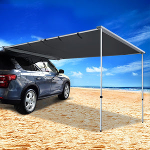 Car Shade Awning 2.5 x 3M - Charcoal Black