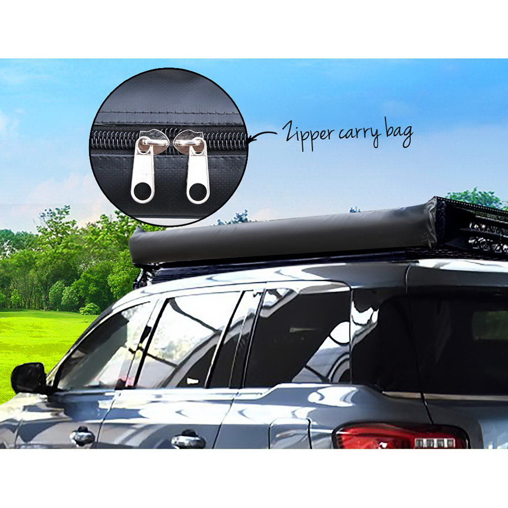 Weisshorn Car Shade Awning 2.5 X 3M W/ Extension 3 X 2M   Charcoal Black