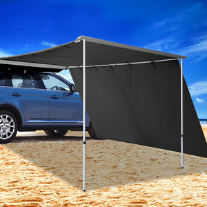 Weisshorn Car Shade Awning 2.5 X 3M W/ Extension 3 X 2M   Charcoal Black