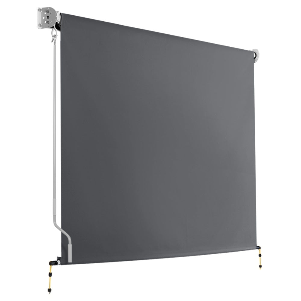 Instahut 1.8m x 2.5m Retractable Roll Down Awning - Grey