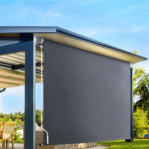 Instahut 1.8m x 2.5m Retractable Roll Down Awning - Grey