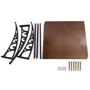 Instahut DIY Window Door Awning Shade 1 x 2m - Brown