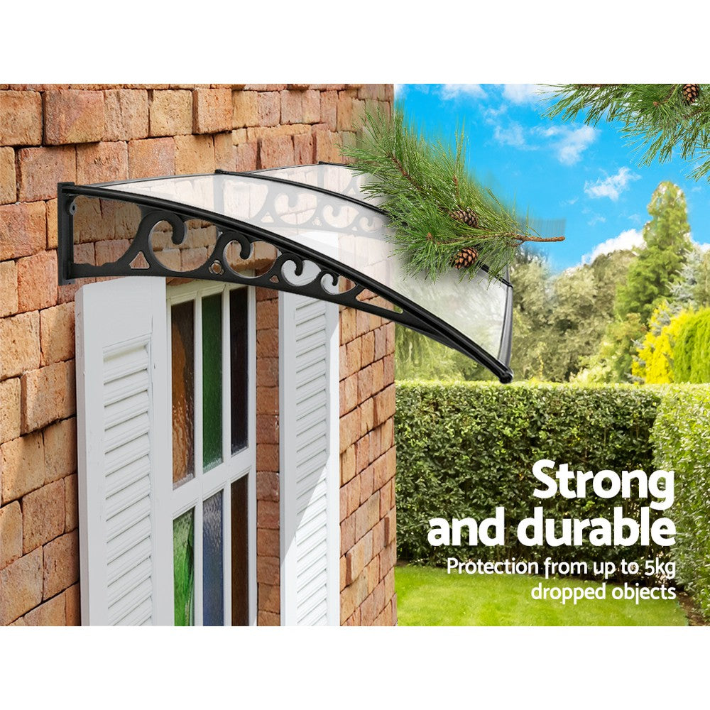 Instahut 1X2.4M Window Door Awning Canopy Rain Cover Sun Shield