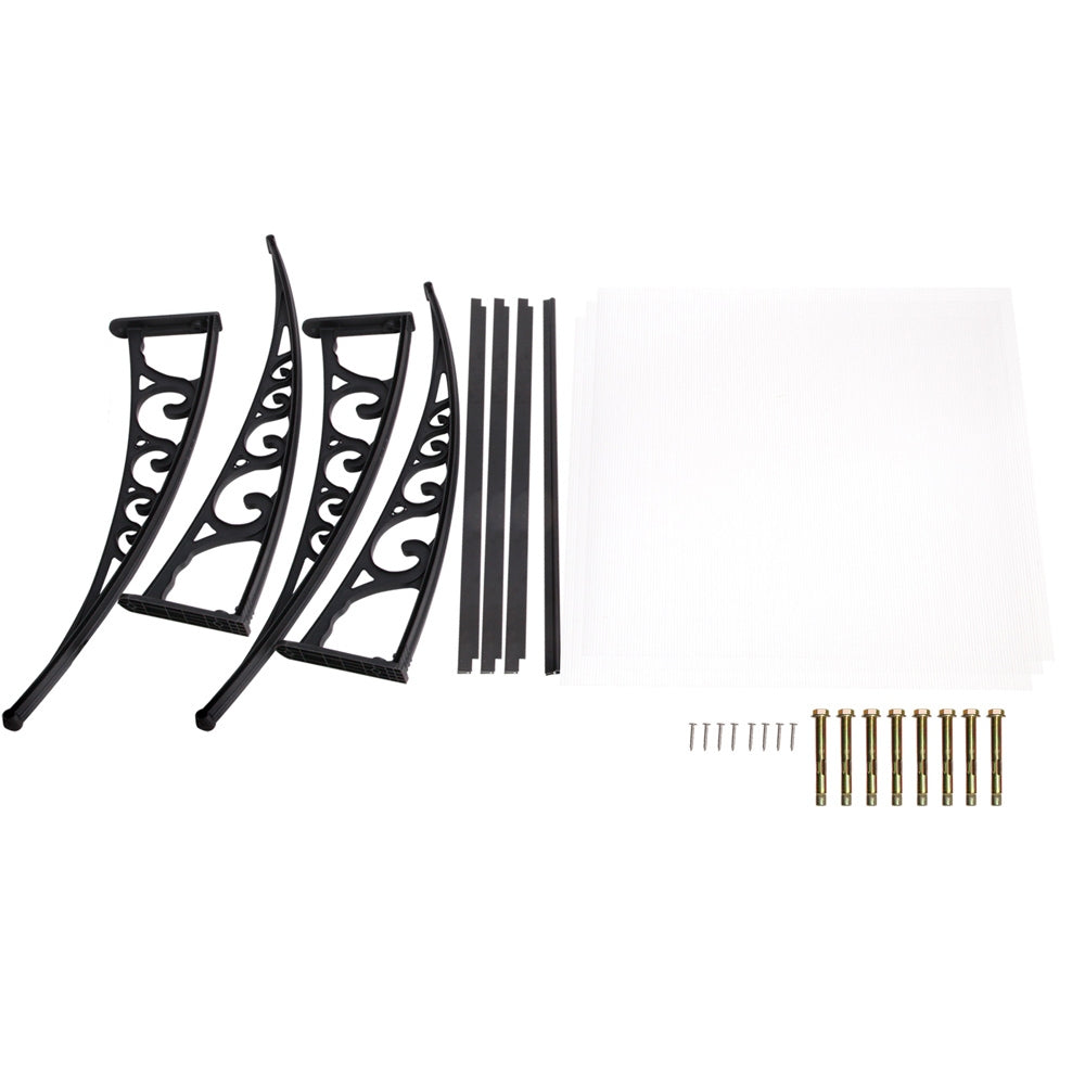 Instahut DIY Window Door Awning Shade 1 x 3m - Transparent