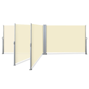 Instahut 2X6M Retractable Side Awning Garden Patio Shade Screen Panel Beige