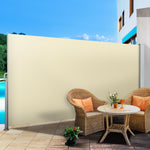 Instahut Retractable Side Awning Shade 1.8 x 3m - Beige