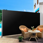 Instahut Retractable Side Awning Shade 1.8 x 3m - Black