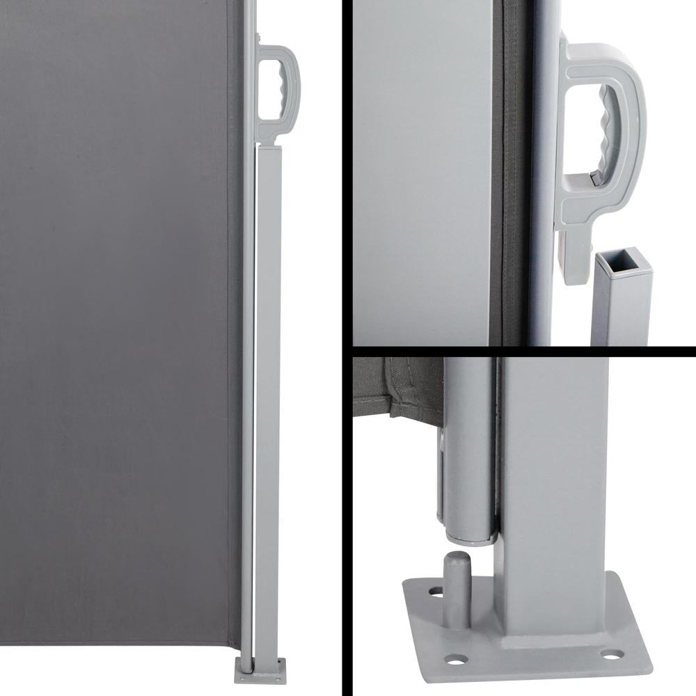 Instahut Retractable Side Awning Shade 2 x 3m - Grey