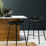 Artiss Set of 2 Metal Bar Stools - Black