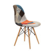 Artiss Set of 4 Retro Beech Fabric Dining Chair - Multi Colour