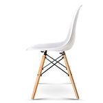 Artiss Set of 2 Retro Beech Wood Dining Chair - White