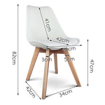 Artiss Set of 2 Padded Dining Chair - White