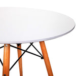 Artiss Round Wooden Dining Table - White