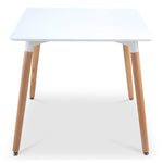 Artiss Beech Wood Dining Table - White