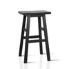 Artiss Set of 2 Wooden Backless Bar Stools - Black