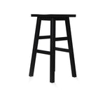 Artiss Set of 2 Wooden Backless Bar Stools - Black