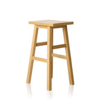 Artiss Set of 2 Wooden Backless Bar Stools - Natural