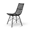 Artiss Set of 4 PE Wicker Dining Chair - Black