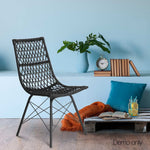 Artiss Set of 4 PE Wicker Dining Chair - Black