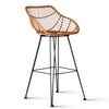 Artiss Set of 2 PE Wicker Bar Stools - Natural