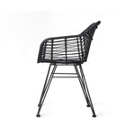 Artiss Set of 2 PE Wicker Dining Chair - Black