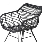 Artiss Set of 2 PE Wicker Dining Chair - Black