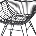 Artiss Set of 2 PE Wicker Dining Chair - Black