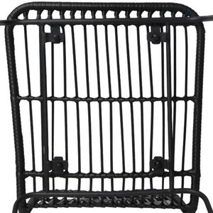 Artiss Set of 2 PE Wicker Dining Chair - Black