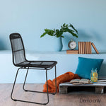 Artiss Set of 2 PE Wicker Dining Chair - Black