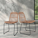 Artiss Set of 2 PE Wicker Dining Chair - Natural