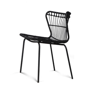 Artiss Set of 2 PE Wicker Dining Chair - Black