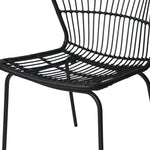 Artiss Set of 2 PE Wicker Dining Chair - Black