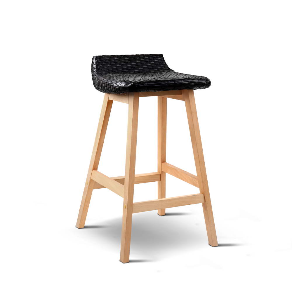 Artiss Set of 2 Weva Bar Stool - Black