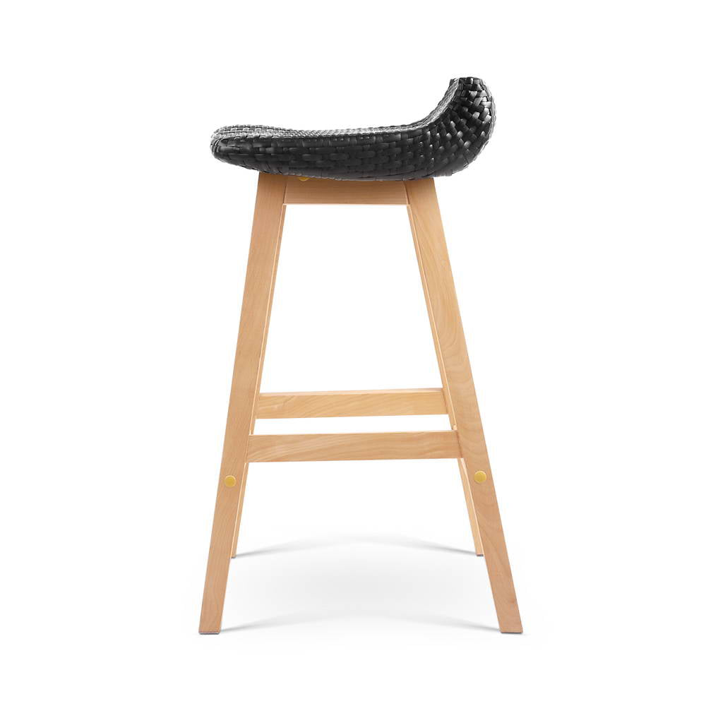 Artiss Set of 2 Weva Bar Stool - Black