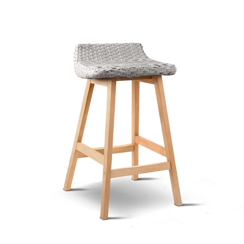 Artiss Set of 2 Weva Bar Stool - Off White