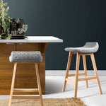 Artiss Set of 2 Weva Bar Stool - Off White