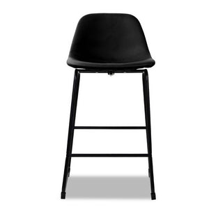 Artiss Set of 2 PU Leather Crosby Bar Stools - Black