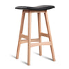 Artiss Set of 2 Beech Wood Bar Stools - Black