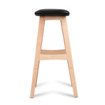 Artiss Set of 2 Beech Wood Bar Stools - Black